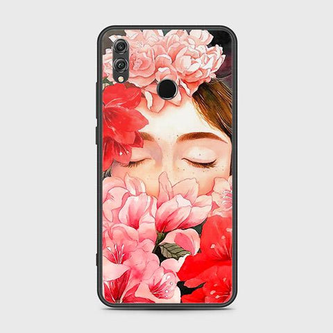 Huawei Honor 8X Cover - Floral Series - HQ Ultra Shine Premium Infinity Glass Soft Silicon Borders Case