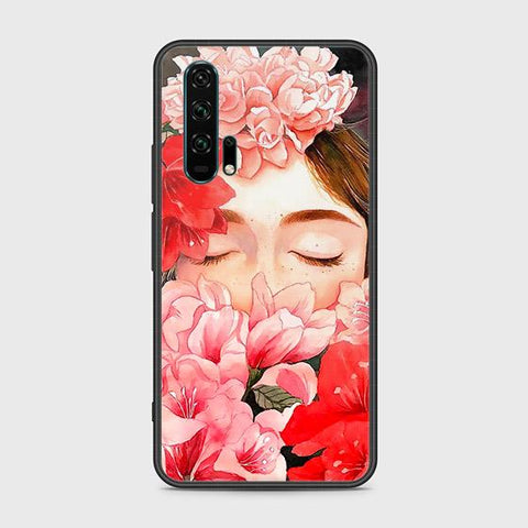 Honor 20 Pro Cover - Floral Series - HQ Ultra Shine Premium Infinity Glass Soft Silicon Borders Case