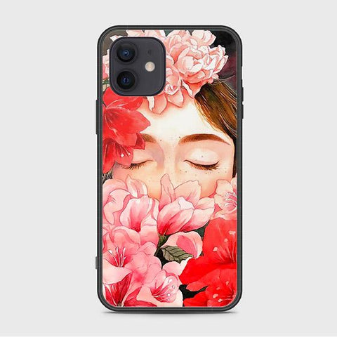iPhone 12 Cover - Floral Series - HQ Ultra Shine Premium Infinity Glass Soft Silicon Borders Case