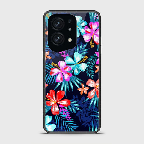 Oppo Find X5 Pro Cover - Floral Series - HQ Ultra Shine Premium Infinity Glass Soft Silicon Borders Case