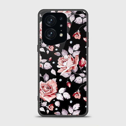 Oppo Find X5 Pro Cover - Floral Series - HQ Ultra Shine Premium Infinity Glass Soft Silicon Borders Case