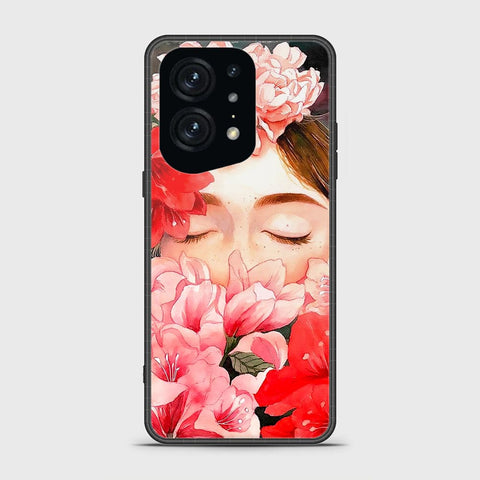 Oppo Find X5 Pro Cover - Floral Series - HQ Ultra Shine Premium Infinity Glass Soft Silicon Borders Case