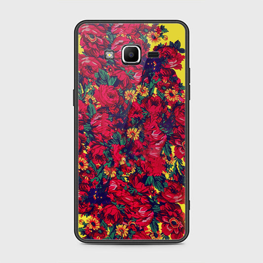 Samsung Galaxy Grand Prime Cover- Floral Series - HQ Ultra Shine Premium Infinity Glass Soft Silicon Borders Case