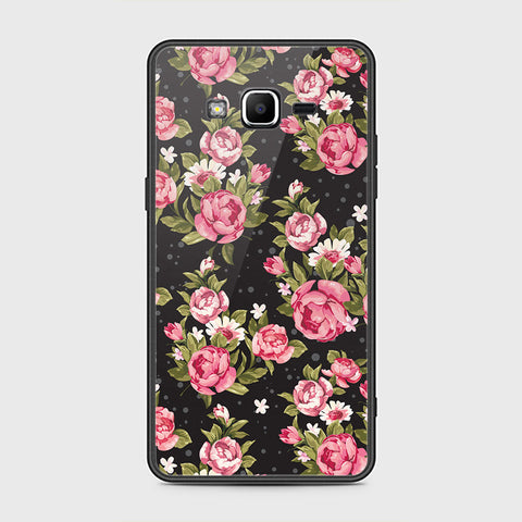 Samsung Galaxy Grand Prime Cover- Floral Series - HQ Ultra Shine Premium Infinity Glass Soft Silicon Borders Case