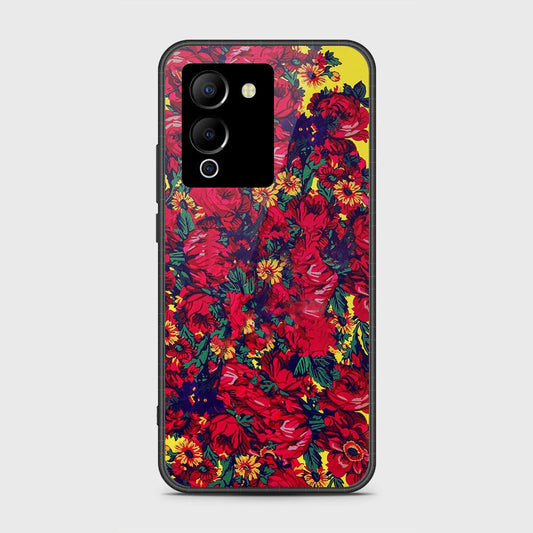 Infinix Note 12 G96 Cover- Floral Series - HQ Ultra Shine Premium Infinity Glass Soft Silicon Borders Case