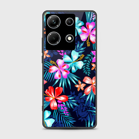 Infinix Note 30 Pro Cover- Floral Series - HQ Ultra Shine Premium Infinity Glass Soft Silicon Borders Case
