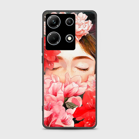 Infinix Note 30 Pro Cover- Floral Series - HQ Ultra Shine Premium Infinity Glass Soft Silicon Borders Case