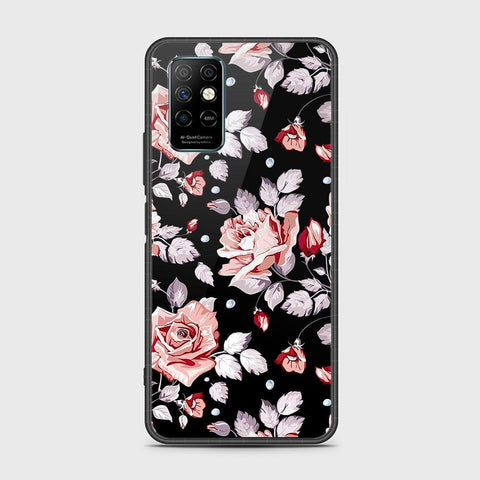 Infinix Note 8i Cover- Floral Series - HQ Ultra Shine Premium Infinity Glass Soft Silicon Borders Case