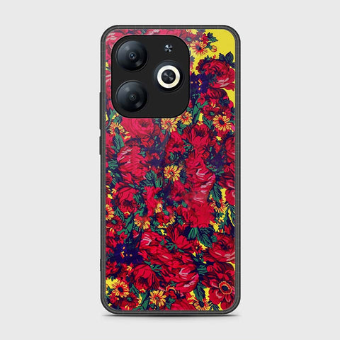 Tecno Pop 8 Cover- Floral Series - HQ Ultra Shine Premium Infinity Glass Soft Silicon Borders Case