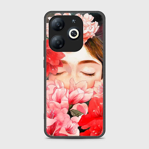 Tecno Pop 8 Cover- Floral Series - HQ Ultra Shine Premium Infinity Glass Soft Silicon Borders Case