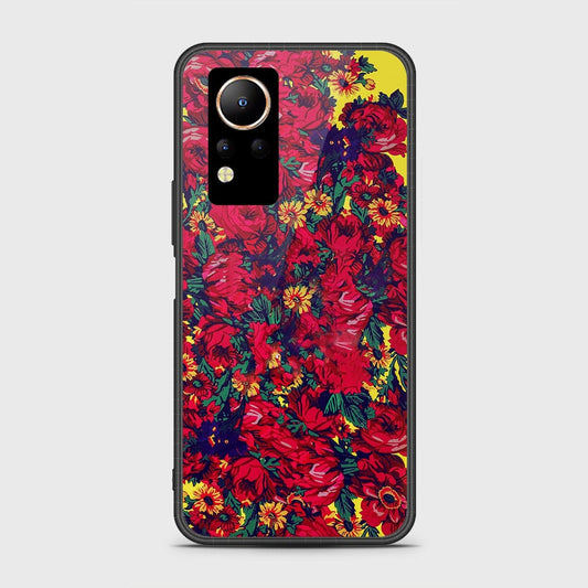 Infinix Note 12 Cover- Floral Series - HQ Ultra Shine Premium Infinity Glass Soft Silicon Borders Case