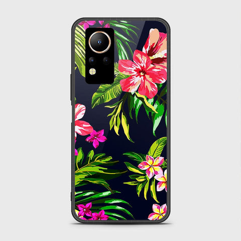 Infinix Note 12 Cover- Floral Series - HQ Ultra Shine Premium Infinity Glass Soft Silicon Borders Case