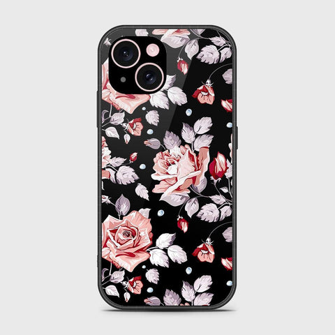 iPhone 15 Plus Cover- Floral Series - HQ Ultra Shine Premium Infinity Glass Soft Silicon Borders Case