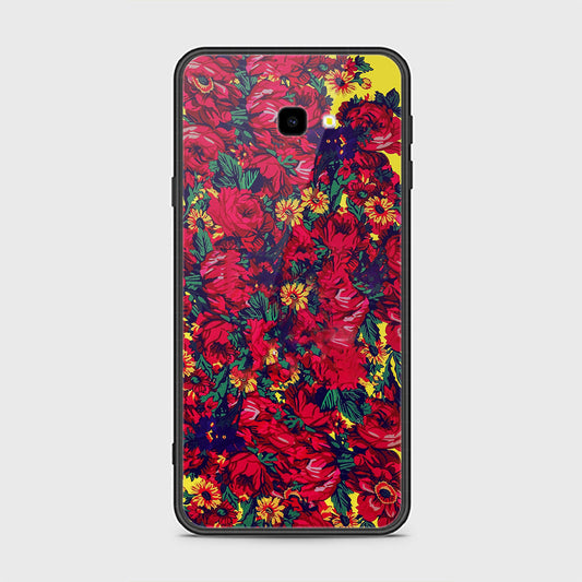 Samsung Galaxy J4 Plus Cover- Floral Series - HQ Ultra Shine Premium Infinity Glass Soft Silicon Borders Case