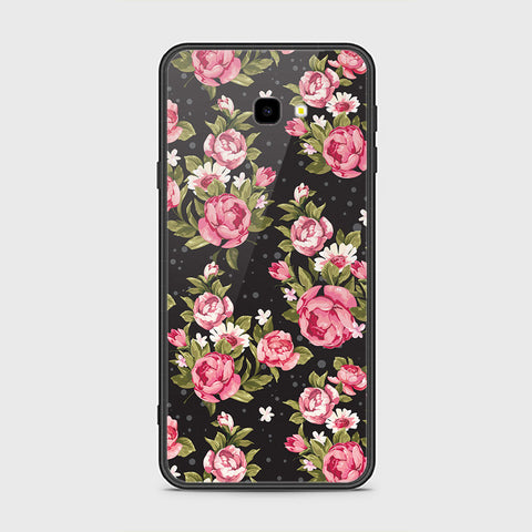 Samsung Galaxy J4 Plus Cover- Floral Series - HQ Ultra Shine Premium Infinity Glass Soft Silicon Borders Case