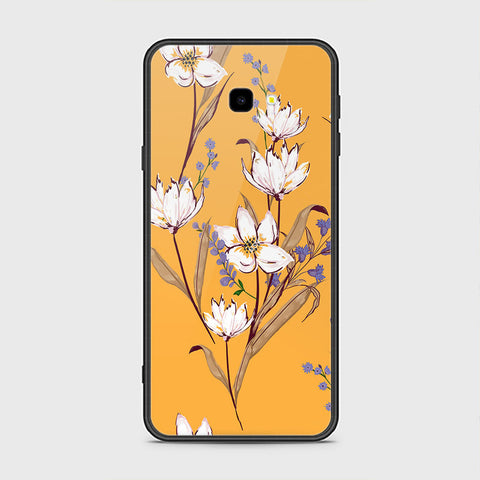 Samsung Galaxy J7 Prime Cover- Floral Series - HQ Ultra Shine Premium Infinity Glass Soft Silicon Borders Case