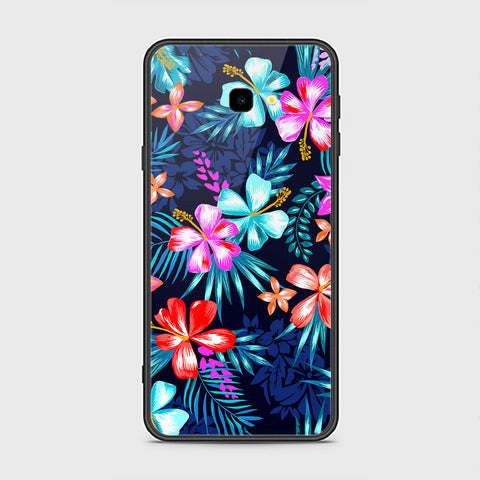 Samsung Galaxy J7 Prime Cover- Floral Series - HQ Ultra Shine Premium Infinity Glass Soft Silicon Borders Case