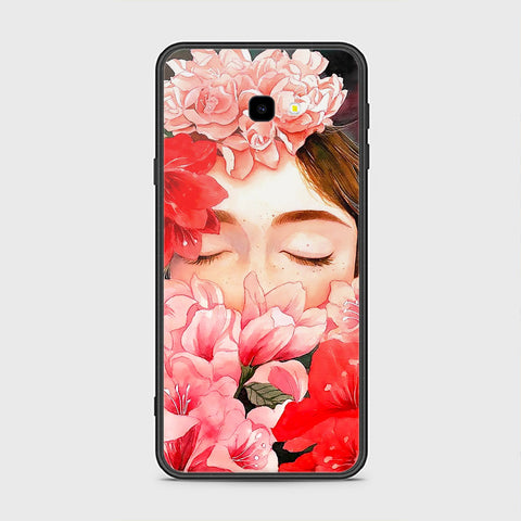 Samsung Galaxy J4 Plus Cover- Floral Series - HQ Ultra Shine Premium Infinity Glass Soft Silicon Borders Case