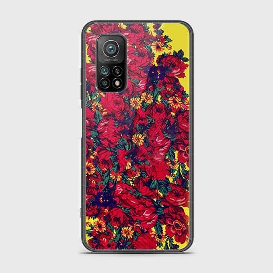 Xiaomi Mi 10T Pro Cover - Floral Series - HQ Ultra Shine Premium Infinity Glass Soft Silicon Borders Case