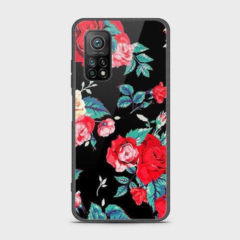 Xiaomi Mi 10T Pro Cover - Floral Series - HQ Ultra Shine Premium Infinity Glass Soft Silicon Borders Case