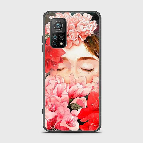 Xiaomi Mi 10T Pro Cover - Floral Series - HQ Ultra Shine Premium Infinity Glass Soft Silicon Borders Case