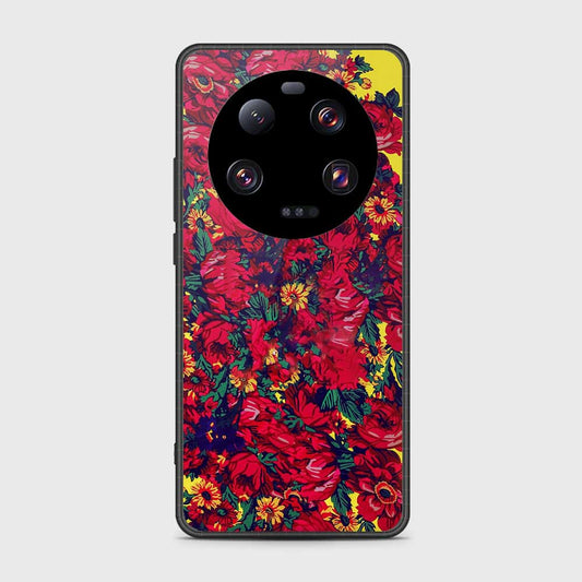 Xiaomi 13 Ultra Cover- Floral Series - HQ Ultra Shine Premium Infinity Glass Soft Silicon Borders Case