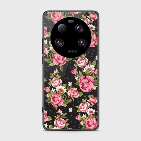 Xiaomi 13 Ultra Cover- Floral Series - HQ Ultra Shine Premium Infinity Glass Soft Silicon Borders Case