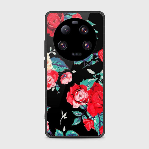 Xiaomi 13 Ultra Cover- Floral Series - HQ Ultra Shine Premium Infinity Glass Soft Silicon Borders Case
