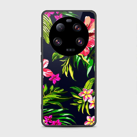 Xiaomi 13 Ultra Cover- Floral Series - HQ Ultra Shine Premium Infinity Glass Soft Silicon Borders Case