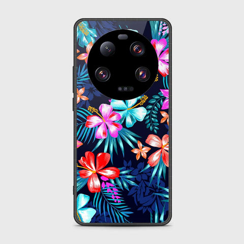 Xiaomi 13 Ultra Cover- Floral Series - HQ Ultra Shine Premium Infinity Glass Soft Silicon Borders Case