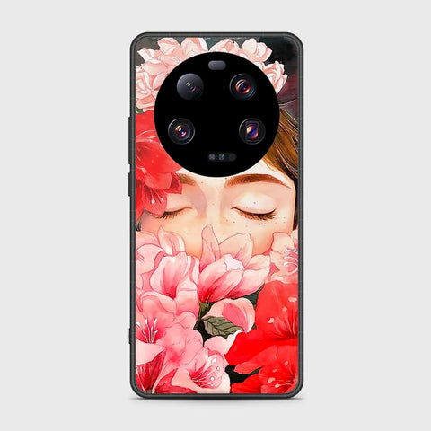 Xiaomi 13 Ultra Cover- Floral Series - HQ Ultra Shine Premium Infinity Glass Soft Silicon Borders Case