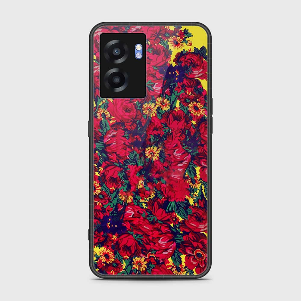 Oppo A57 5G Cover- Floral Series - HQ Ultra Shine Premium Infinity Glass Soft Silicon Borders Case