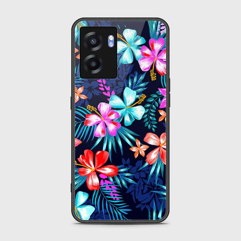 Realme Q5i Cover- Floral Series - HQ Ultra Shine Premium Infinity Glass Soft Silicon Borders Case