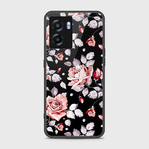 Oppo A77 5G Cover- Floral Series - HQ Ultra Shine Premium Infinity Glass Soft Silicon Borders Case