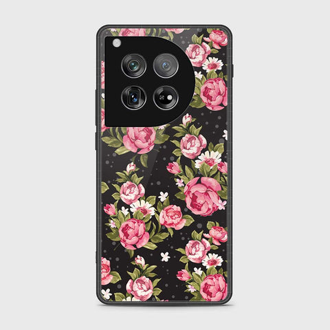OnePlus 12 Cover- Floral Series - HQ Ultra Shine Premium Infinity Glass Soft Silicon Borders Case