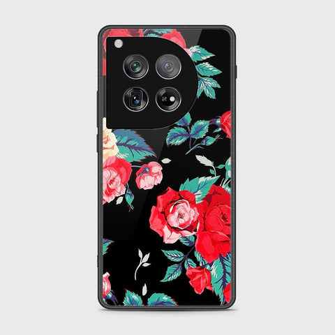OnePlus 12 Cover- Floral Series - HQ Ultra Shine Premium Infinity Glass Soft Silicon Borders Case