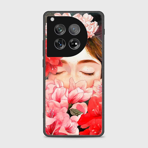 OnePlus 12 Cover- Floral Series - HQ Ultra Shine Premium Infinity Glass Soft Silicon Borders Case