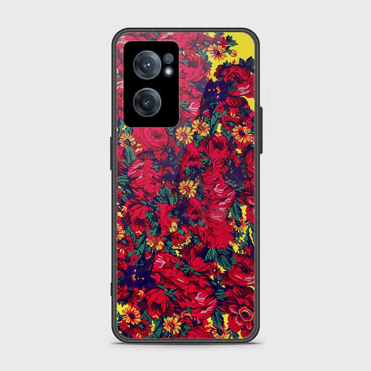 OnePlus Nord CE 2 5G Cover- Floral Series - HQ Ultra Shine Premium Infinity Glass Soft Silicon Borders Case