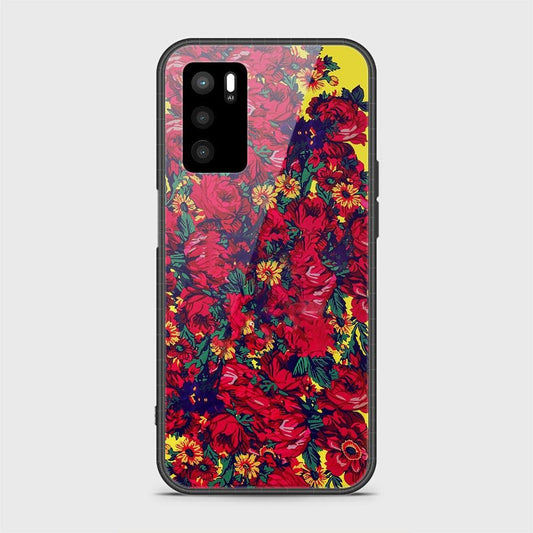 Oppo A16s Cover- Floral Series - HQ Ultra Shine Premium Infinity Glass Soft Silicon Borders Case