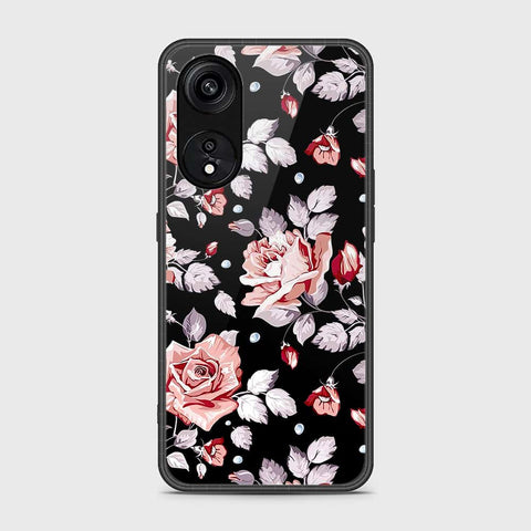 Oppo A1 Pro  Cover- Floral Series - HQ Ultra Shine Premium Infinity Glass Soft Silicon Borders Case