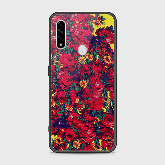 Oppo A31 Cover- Floral Series - HQ Ultra Shine Premium Infinity Glass Soft Silicon Borders Case