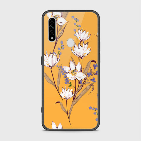 Oppo A8 Cover- Floral Series - HQ Ultra Shine Premium Infinity Glass Soft Silicon Borders Case