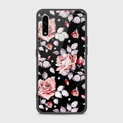 Oppo A8 Cover- Floral Series - HQ Ultra Shine Premium Infinity Glass Soft Silicon Borders Case