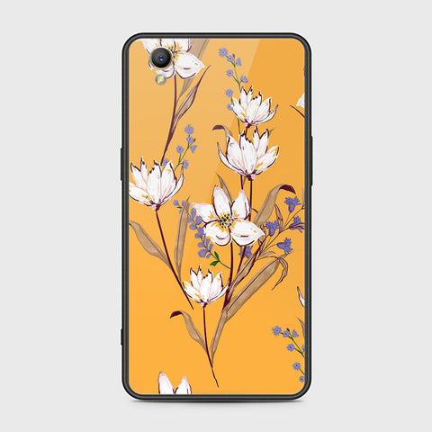 Oppo A37 Cover- Floral Series - HQ Ultra Shine Premium Infinity Glass Soft Silicon Borders Case