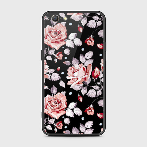 Oppo A57 Cover- Floral Series - HQ Ultra Shine Premium Infinity Glass Soft Silicon Borders Case