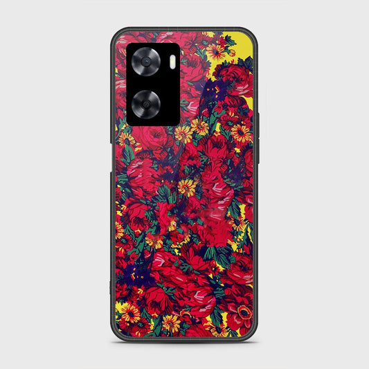 Oppo A57s Cover- Floral Series - HQ Ultra Shine Premium Infinity Glass Soft Silicon Borders Case