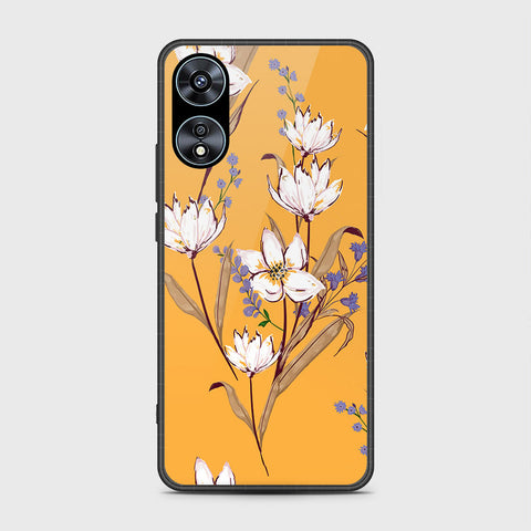 Oppo A78 4G Cover- Floral Series - HQ Ultra Shine Premium Infinity Glass Soft Silicon Borders Case