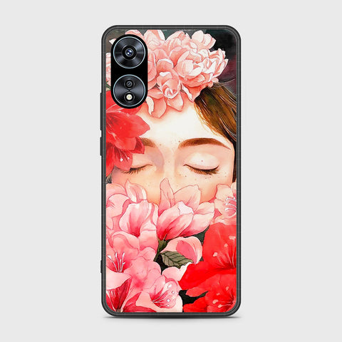 Oppo A78 4G Cover- Floral Series - HQ Ultra Shine Premium Infinity Glass Soft Silicon Borders Case