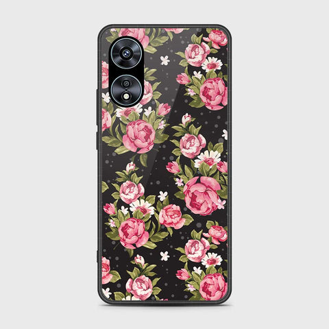 Oppo A97 5G Cover- Floral Series - HQ Ultra Shine Premium Infinity Glass Soft Silicon Borders Case