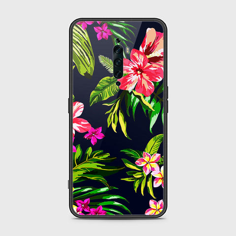 Oppo Reno 2F Cover- Floral Series - HQ Ultra Shine Premium Infinity Glass Soft Silicon Borders Case